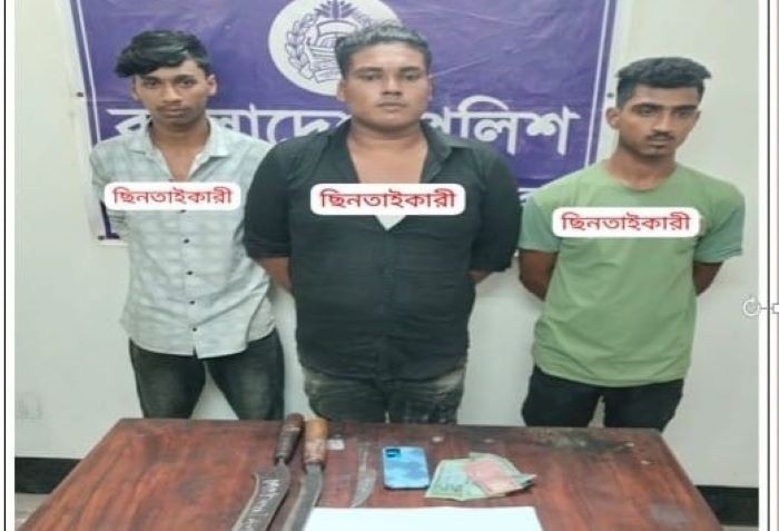 ফরিদপুরে যাত্রীবেশে ফাঁদ, অটোচালক জিম্মি—পালাতে গিয়ে ধরা ৩ ছিনতাইকারী