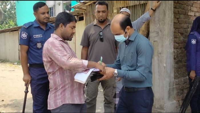পলাশে অবৈধ গ্যাস সংযোগ বিচ্ছিন্ন